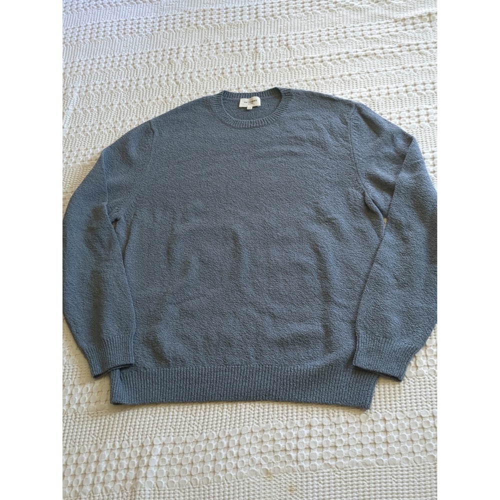Octobre Editions Terry Textured Sweater Size XXL Fits Large Blue Pullover Crew